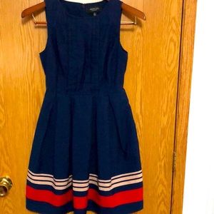 Jason Wu For Target Navy Blue Fit & Flare Poplin Dress Size 4 Like New